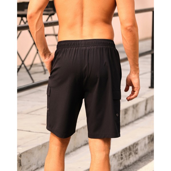 Men's Fast Dry Swim Shorts SILKWORLD Men's Swim Trunks With Compression Liner - 6 Inch Quick Dry Bathing Suits Men's Swim Trunks