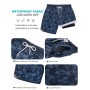 SILKWORLD Mens Swimming Trunks with Compression Liner 2 in 1 Quick-Dry Swim Shorts with Zipper Pockets