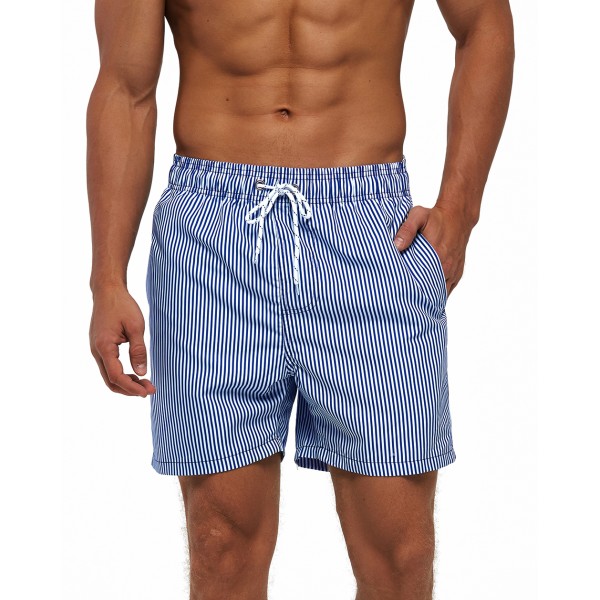 SILKWORLD Mens Swimming Trunks 5 Inch Inseam Swim Shorts Summer Bathing Suit Swimwear Beachwear with Pockets