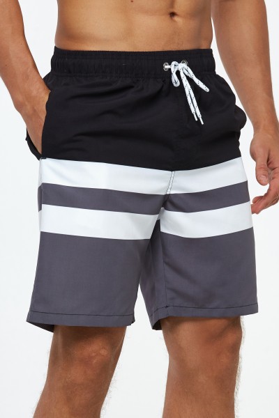 SILKWORLD Mens Swimming Shorts Quick Dry Beach Trunks Swimwear with Mesh Lining