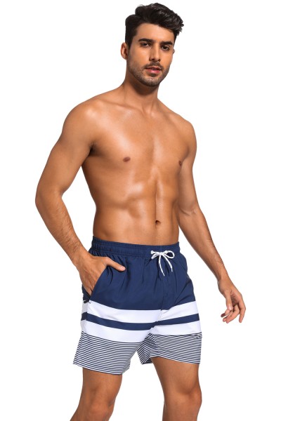 SILKWORLD Quick Dry Mens Swimming Trunks with Compression Liner Bathing Suit Swim Shorts with Zip Pockets