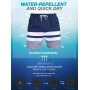 SILKWORLD Quick Dry Mens Swimming Trunks with Compression Liner Bathing Suit Swim Shorts with Zip Pockets