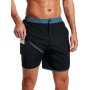 SILKWORLD Mens 2 in 1 Swim Trunks Quick Dry 7 Inch Beach Shorts with Compression Liner and Pockets