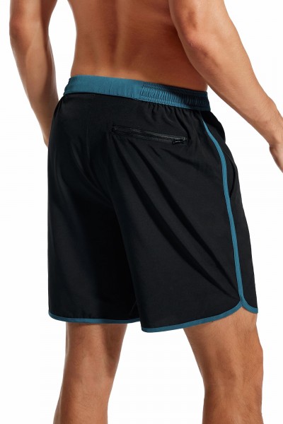 SILKWORLD Mens 2 in 1 Swim Trunks Quick Dry 7 Inch Beach Shorts with Compression Liner and Pockets 